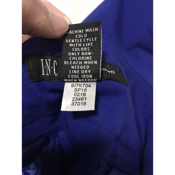 INC International Concepts Blue Women's Zip Pocket Ankle Pants, Size‎ 6 - Picture 7 of 8